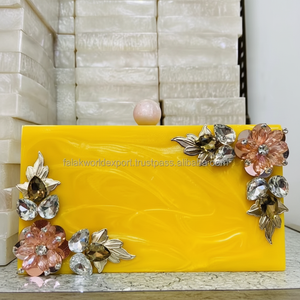Luxury Resin Clutch <b>Handbag</b> for Women Elegant Fashion Evening Purse <b>Handbags</b> From Falak World Export - Product Image 6