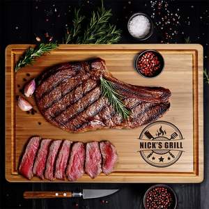 קרש חיתוך מעץ במבוק אישי עם חריטה בהתאמה אישית, קרש גריל, קרש קצבים, קרש גילוף לבשר, מתנה לחנוכת בית או למנגל - Product Image 2