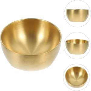 Dual-Layer Edelstahl Isolierte Reiss chale 4,1 Zoll Multifunktions-hitze beständige Suppe Koreanische Art Küchen geschirr Salats ch üssel - Product Image 5