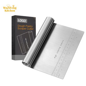 Multiuso scala di misura <span class=keywords><strong>pasta</strong></span> panca raschiatura torta pane separatore Chopper coltello in acciaio inox lama Pizza Cutter - Product Image 1