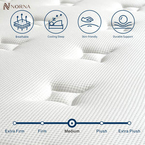 OEM 10 inç hibrid ortopedik cep yaylı şilte kral kraliçe çift boyutu haddelenmiş yanmaz yatak sağlıklı yatak şiltesi - Product Image 4