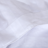 Parure de lit 4 pièces en coton tissé 250 fils/pouce² pour hôtel 5 étoiles, avec housse de couette et drap-housse personnalisable (couleur et logo)