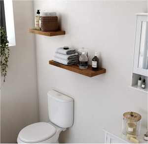 Estantes de Madera <span class=keywords><strong>para</strong></span> Pared, Ideales <span class=keywords><strong>para</strong></span> Baño, Dormitorio, Sala de Estar o Cocina, Estante Colgante <span class=keywords><strong>para</strong></span> <span class=keywords><strong>Libros</strong></span>/Almacenamiento/Decoración - Product Image 5