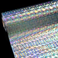 Rouleau de film holographique argenté pour estampage à froid, mandrin en papier de 3 pouces, film métallique effet miroir pour sérigraphie, cartes de jeu en plastique et anime