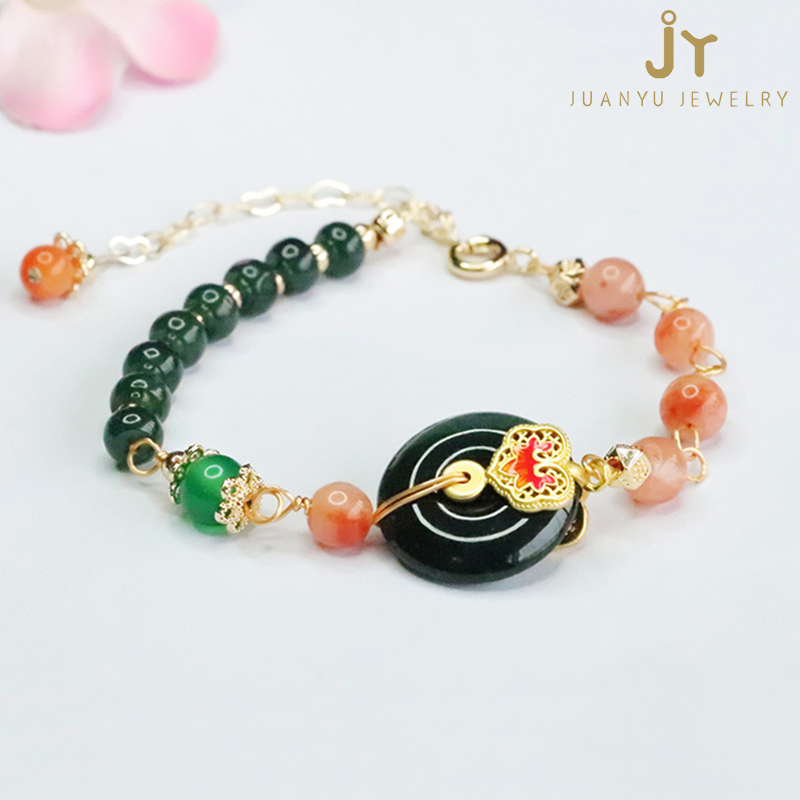 Bracelet En Jade De Birmanie Pierres Naturelles - Neuf Sans Emballage