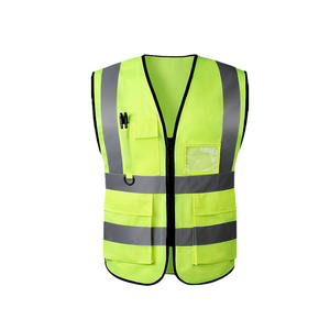 Chaleco de Seguridad Xingyu Amarillo Verde Naranja con Tiras Reflectantes, Múltiples Bolsillos y Logotipo Personalizado para Construcción, Tráfico y Ciclismo - Product Image 4