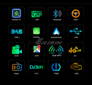 วิทยุติดรถยนต์ Erisin ES6573A ขนาด 7 นิ้ว ระบบ Android 16 DSP รองรับ Wireless CarPlay AUTO Wifi พร้อมระบบนำทาง GPS สำหรับ Audi A3 S3 RS3 RNSE-PU - Product Image 3