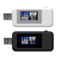 KWS-MX18L 10 en 1 DC USB testeur de courant 4-30V tension mètre chronomètre ampèremètre moniteur numérique coupure de courant indicateur de puissance chargeur de banque