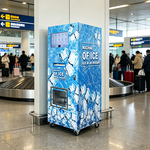 Máquina expendedora de hielo a granel con pantalla táctil grande, dispensador automático de hielo con sistema de filtración de agua integrado para negocios de gasolineras - Product Image 1