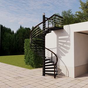 Casa Escadas Travertin Escada Escada Escada Espiral Ferro Forjado Escada Reta Escada Escada Espiral para Pequenos Espaços Escadas Ao Ar Livre - Product Image 2