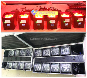 6x18W Wireless RGBWAUV LED Par Stage <strong>Lights</strong> 6in1 Beam IR Remote DMX512 <strong>Control</strong> White PVC Lamp Body for Weddings Parties Theme - Product Image 2