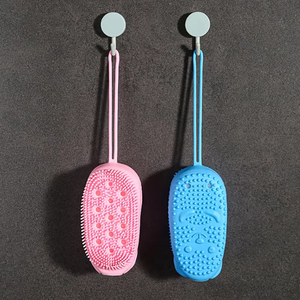 Zenidoo Brosse corporelle multifonctionnelle moderne en silicone souple, écologique, 2-en-1, pour le bain, la douche, l'exfoliation et le nettoyage - Product Image 3