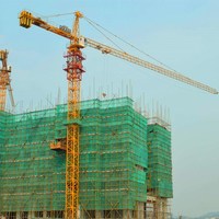 TC7035 Grue à tour Hammerhead 10 tonnes avec roulement de boîte de vitesses moteur haute efficacité pour la construction de bâtiments en Arabie Saoudite