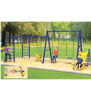 Phổ biến nhất trẻ em vườn chơi trò chơi sân chơi thiết bị ngoài trời bé đu ghế nhựa trượt Bộ Nhà sản xuất - Product Image 2