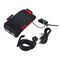 Dernier design 4 en 1 Lumières de vélo Lumières de vélo avec support de téléphone pour klaxon de batterie externe Équitation de nuit