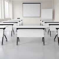 Table de formation pliante en forme de bande, avec roulettes, pour salle de conférence et salle de classe, directement de l'usine
