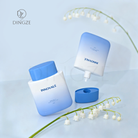 Bouteille de crème solaire teintée de forme ovale de 50ml emballage de crème solaire Spf 50 avec bouchon intérieur modèle FA-A stock