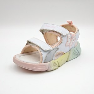 <span class=keywords><strong>Sandali</strong></span> Estivi per Bambine con Farfalla Rosa/Bianca - Suola Morbida Antiscivolo con Chiusura a Strappo, Tomaia in Rete, Scarpe da Spiaggia per Bambini - Product Image 4