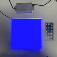 Panel LED RGB, panel de guía de luz ultrafino, forma de tamaño personalizado de fábrica con controlador, soluciones de iluminación LED a medida
