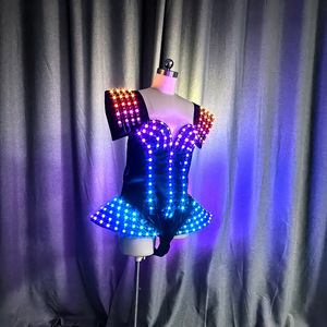 Traje Luminoso LED RGB con Control Remoto, Disfraz Brillante para Bailarines de Gogo, Ideal para Actuaciones en Bares y Escenarios - Product Image 3