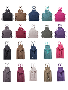 Delantales sin Mangas de Lona de Algodón y Poliéster Resistentes de Alta Calidad, Color Rosa, con Logotipo Personalizado Bordado, Ideales para Regalos, Cafeterías y Panaderías - Product Image 5