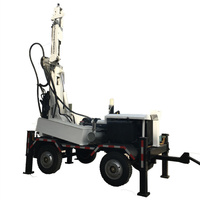 Perceuse de forage hydraulique DTH Portable montée sur remorque pour forage de puits en eau profonde