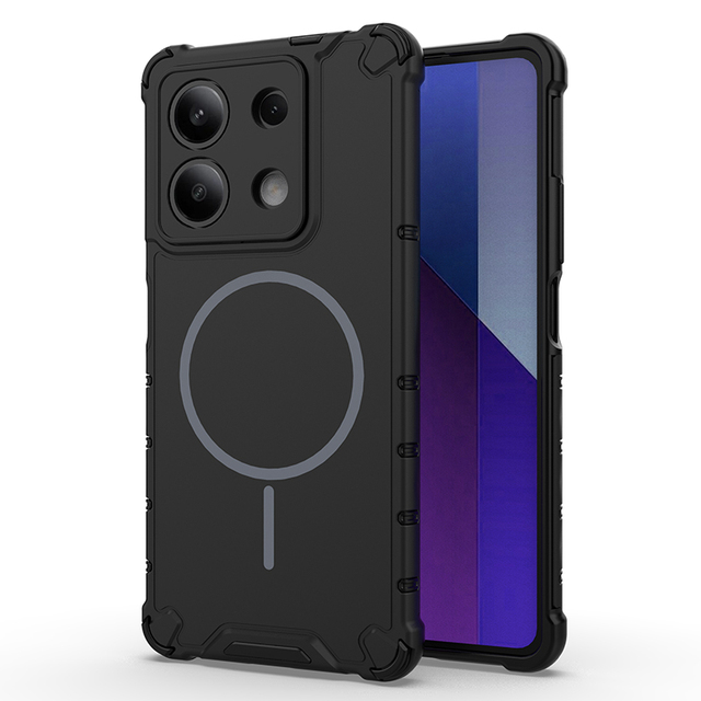 For Redmi Note 13 Plain Color Wholesale Luxury Designer Anti-Shock Phone Case Magnetic Wireless Charging TPU+PC Back Cover