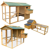 Bâtiment préfabriqué de grande taille pour arrière-cour Vente en gros Structure en bois Cage pour poulets de chair Poulailler pour volailles Habitat de poulailler Cage pour animaux de compagnie d'élevage de lapins