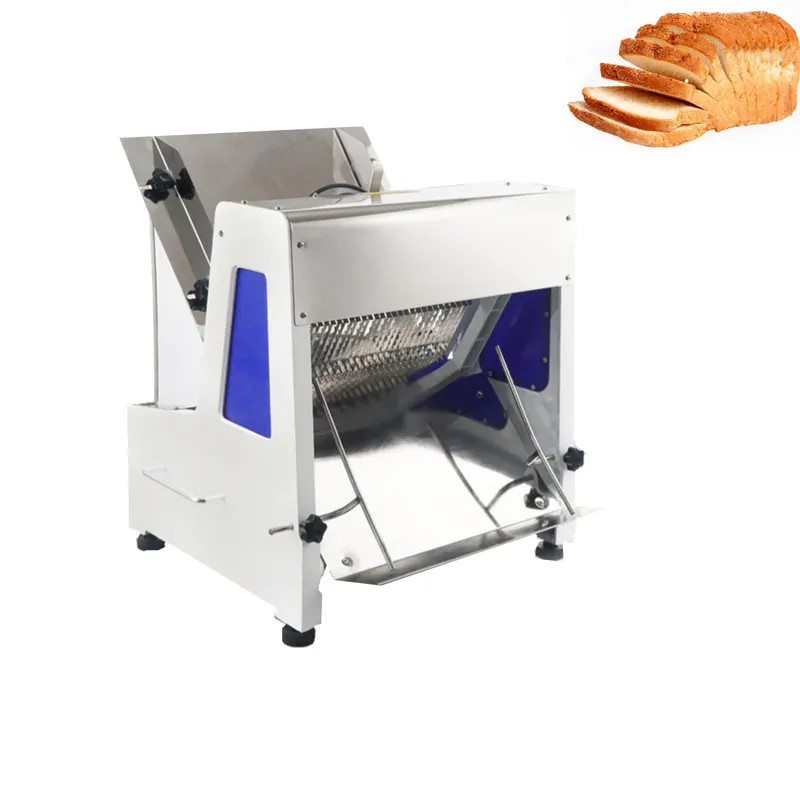वाणिज्यिक समायोज्य छोटे आकार बिजली टोस्ट रोटी Slicer टुकड़ा करने की क्रिया मशीन बेकरी के लिए