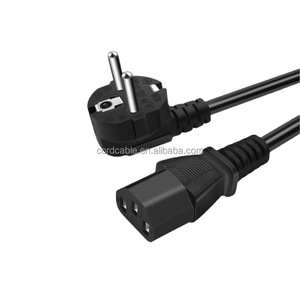 Fabricantes de cables de alimentación de la UE, enchufe de clavija macho europeo para oficina en casa, Cable VDE de 3 clavijas IEC C13 16A 250V, cable de alimentación de CA - Product Image 5