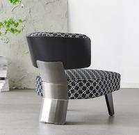 Chaise longue de détente en tissu de luxe chaise de canapé simple petite famille chaise de canapé de loisirs moderne italien doux