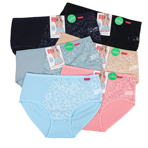 Culotte Brodé en Dentelle de Coton <span class=keywords><strong>Taille</strong></span> Haute <span class=keywords><strong>Grande</strong></span> <span class=keywords><strong>Taille</strong></span> UOKIN pour <span class=keywords><strong>Femme</strong></span>, 3XL, Fine, Teinte Unie, Vente en Gros - Product Image 2