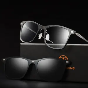 night version glasses driving sunglasses High Quality Fashion magnetic clip on Carbon Fiber sunglasses Titanium Optical