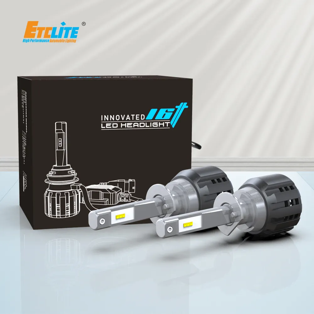 Etclite I6T Hiệu Suất Cao Xe Led Đèn Pha Bulb 12000Lm H1 Auto Đèn Pha Với Canbus