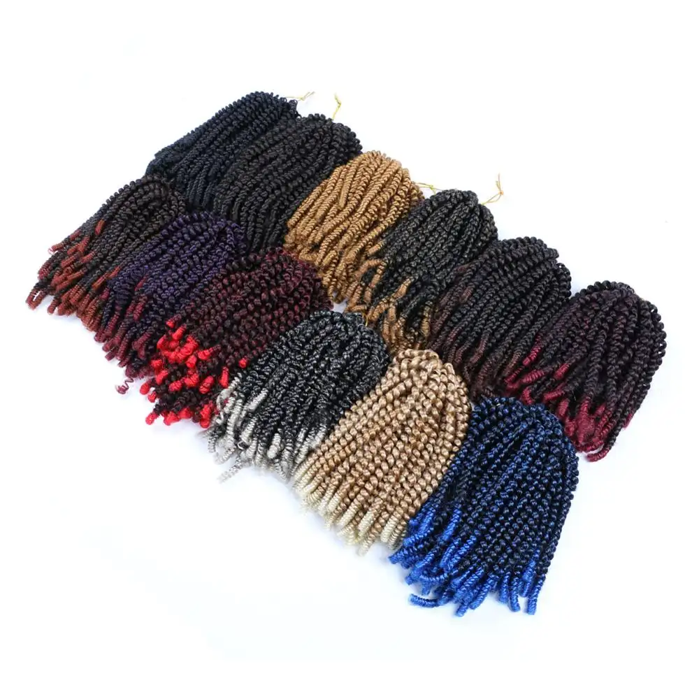 Hot Bán Niềm Đam Mê Xoắn Xoắn Bện Sợi Tổng Hợp Crochet BraidsTwist Braid Mùa Xuân Xoắn Tóc Mùa Xuân Xoắn Crochet Braid