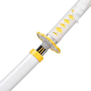 Espada metálica en miniatura sin pulir de <span class=keywords><strong>Zenitsu</strong></span> Agatsuma del anime japonés "Demon Slayer" de 45 cm con funda. - Product Image 5
