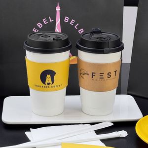 Fundas Personalizadas Ecológicas para Café, Fundas de Cartón para Vasos de Café Caliente, Fundas de Papel para Bebidas Calientes - Product Image 5