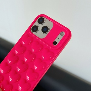 Funda de Teléfono TPU Suave con Diseño de Corazón 3D a Todo Color, Estilo Coreano, para iPhone 17 Air Pro Max 16 15 13 12 Plus - Product Image 3