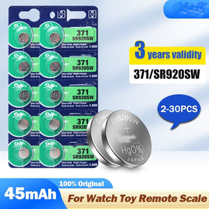 สำหรับ Sony 371 SR920SW AG6 LR920 <span class=keywords><strong>SR920</strong></span> 370A 1.55V แบตเตอรี่เงินออกไซด์สำหรับนาฬิการถยนต์กุญแจนาฬิกาปุ่มรีโมทเซลล์เหรียญ - Product Image 1