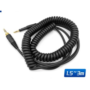 <span class=keywords><strong>Cable</strong></span> de Repuesto para Auriculares HD6 HD8 HD7 HD598, Diseño de Resorte, 1.5m, Revestimiento de PVC, Conductor OFC - Product Image 1