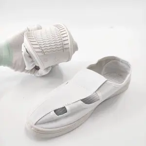 Zapatillas antiestáticas de seguridad de protección de lona de trabajo para sala limpia lavable de zapatos ESD de las mejores ventas del 2017 para mujeres y hombres
