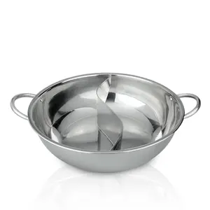 New design multifunctional shabu hot pot stainless steel Chinese suki hot pot with divider