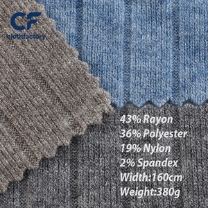 Tela de Punto Elástica Cálida de Invierno NTR, Tejido de Canalé Ancho, Sensación de <span class=keywords><strong>Cachemira</strong></span> Imitada, <span class=keywords><strong>Material</strong></span> Suave al Tacto para Ropa de Estar en Casa, Tops y Pantalones - Product Image 1