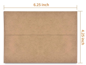 A4 100lbs Papier Kraft Brun 4X6 Enveloppes d'Affaires Type Portefeuille 4X6 Enveloppes d'Affaires - Product Image 2