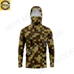 Chemise de pêche personnalisée à manches longues avec protection solaire UPF pour homme, avec capuche et masque intégré - Product Image 2