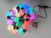 Guirlande lumineuse de Noël LED RGB intelligente personnalisée Longshine, éclairage domestique, IP65 étanche, ampoule en verre transparente, boule laiteuse, application télécommande