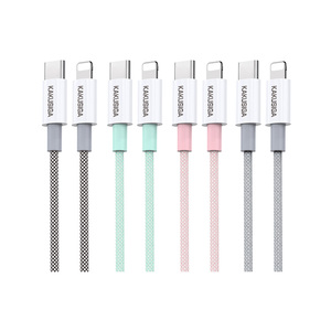 Câble de données pour téléphone portable KSC-723 USB type C, 5 câbles disponibles, 20 W, 60 W, tressé en nylon, 2,4 A, chargeur <span class=keywords><strong>mural</strong></span> - Product Image 5