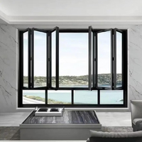 Ventanas Plegables de Vidrio con Apertura Horizontal y Marco de Aluminio, Motorizadas Inteligentes Antirrobo para Balcón y Hogar - AS2047