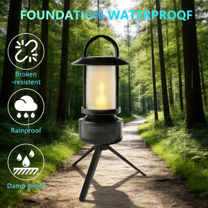 Enceinte Bluetooth solaire extérieure durable et étanche Alecter, batterie 2000 mAh, veilleuse, lanterne de camping, patio, véranda - Product Image 3