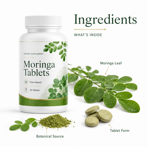 Comprimés de poudre de feuilles de Moringa Oleifera biologique à marque privée – Supplément antioxydant à base de plantes pour le soutien immunitaire et la santé digestive – Certifié GMP - Product Image 2